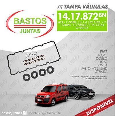 JOGO JUNTA TAMPA VALVULA