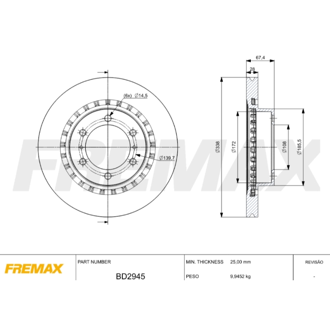 DISCO FREIO DIANT(VENTILADO)