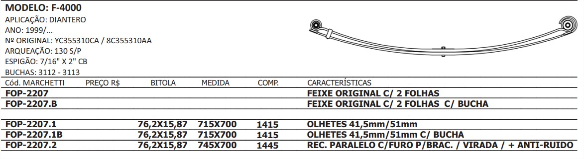 MOLA 2 DIANTEIRA PARABOLICA