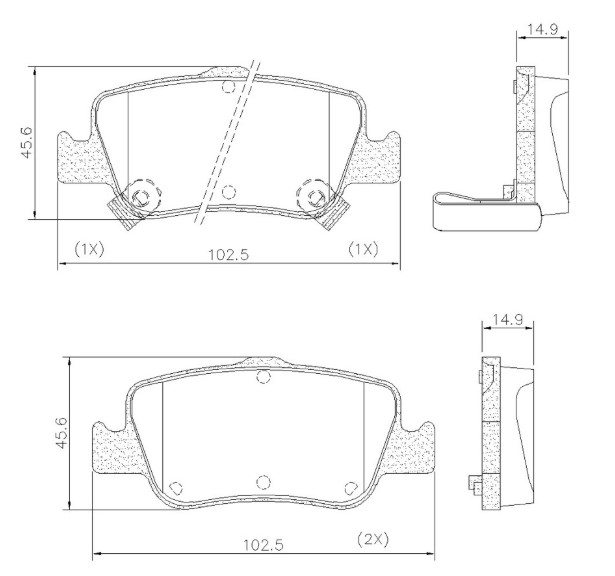 PASTILHAS FREIO TRAS