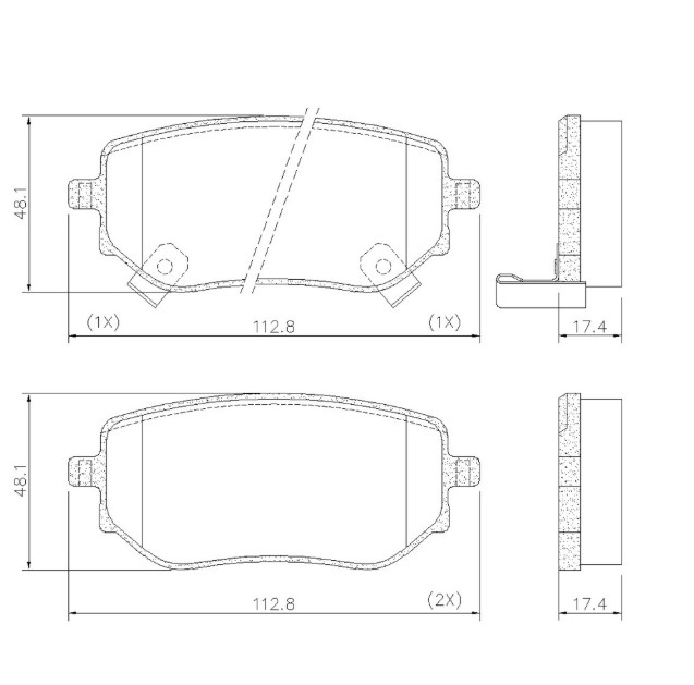 PASTILHAS FREIO TRAS(CERAMICA)