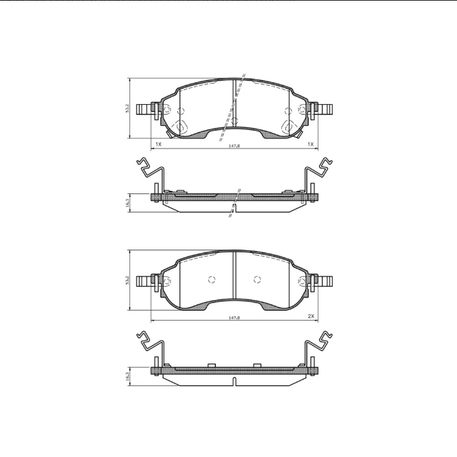 PASTILHAS FREIO TRAS(CERAMICA)