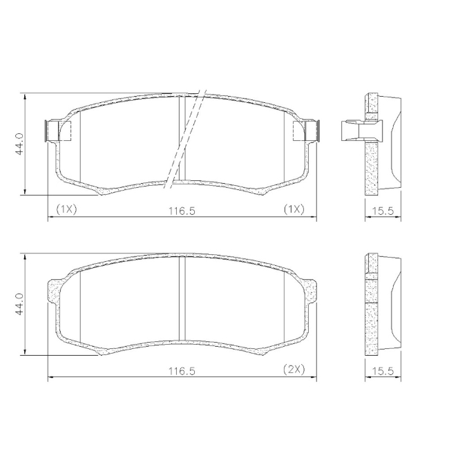 PASTILHAS FREIO TRAS(CERAMICA)